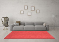 Machine Washable Abstract Red Contemporary Rug, wshcon182red