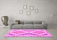 Machine Washable Southwestern Pink Country Rug, wshcon1830pnk