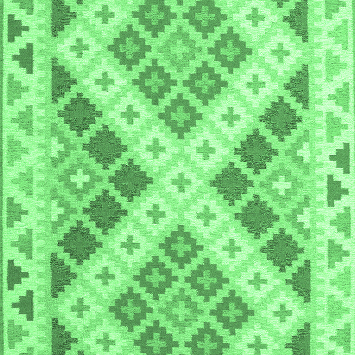 Machine Washable Southwestern Emerald Green Country Area Rugs, wshcon1830emgrn