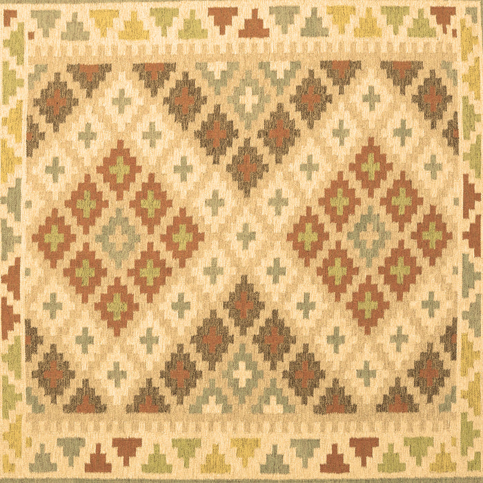 Square Machine Washable Southwestern Brown Country Rug, wshcon1830brn