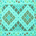 Square Southwestern Turquoise Country Rug, con1830turq