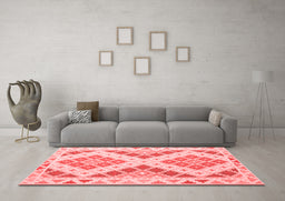 Country Red Washable Rugs