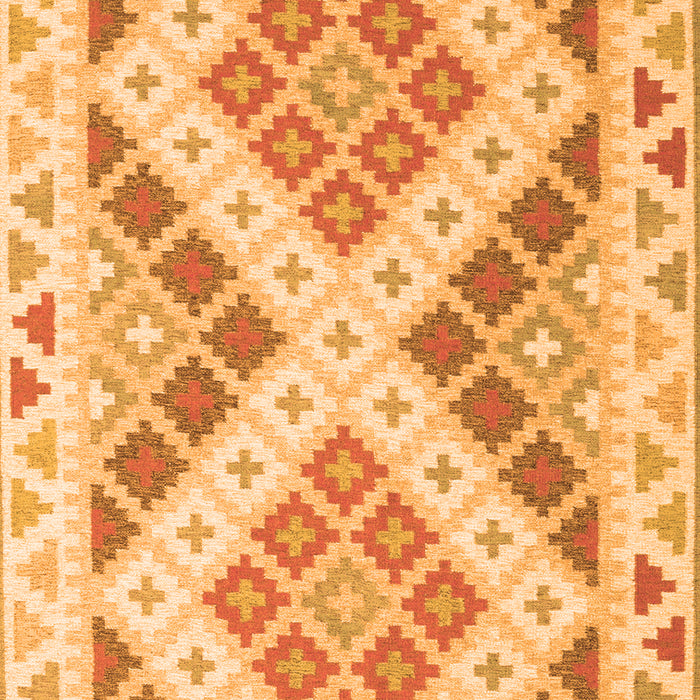 Serging Thickness of Machine Washable Southwestern Orange Country Area Rugs, wshcon1830org