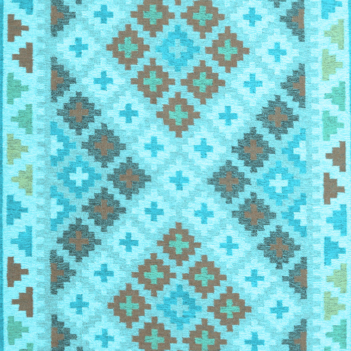 Southwestern Light Blue Country Rug, con1830lblu