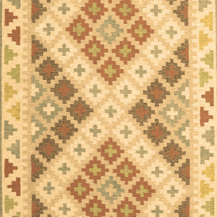 Machine Washable Southwestern Brown Country Rug, wshcon1830brn