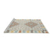 Serging Thickness of Machine Washable Contemporary Light French Beige Brown Rug, wshcon1831
