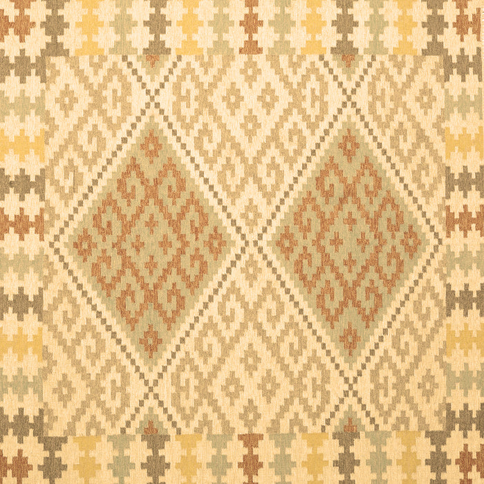 Square Machine Washable Southwestern Brown Country Rug, wshcon1831brn