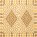 Square Machine Washable Southwestern Brown Country Rug, wshcon1831brn