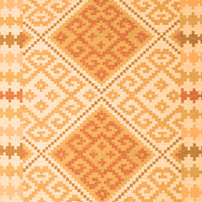 Serging Thickness of Machine Washable Southwestern Orange Country Area Rugs, wshcon1831org
