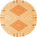 Square Southwestern Orange Country Rug, con1831org