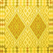 Square Southwestern Yellow Country Rug, con1831yw