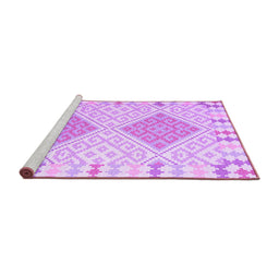 Sideview of Machine Washable Southwestern Purple Country Area Rugs, wshcon1831pur