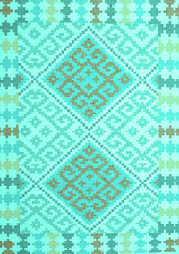 Southwestern Turquoise Country Rug, con1831turq