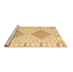Sideview of Machine Washable Southwestern Brown Country Rug, wshcon1831brn