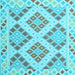 Square Southwestern Light Blue Country Rug, con1832lblu