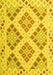 Machine Washable Southwestern Yellow Country Rug, wshcon1832yw