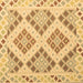 Square Southwestern Brown Country Rug, con1832brn