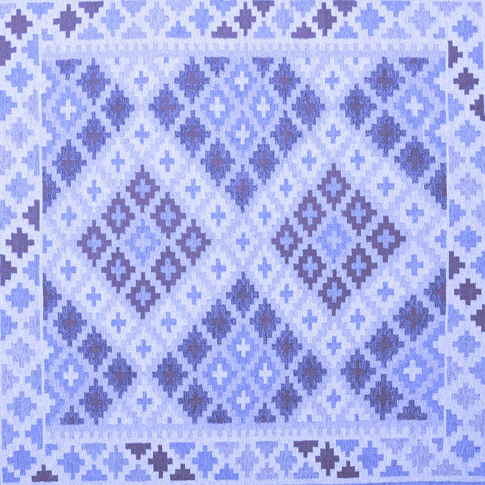 Square Southwestern Blue Country Rug, con1832blu