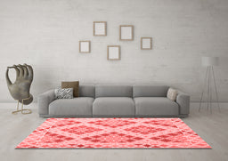 Country Red Washable Rugs