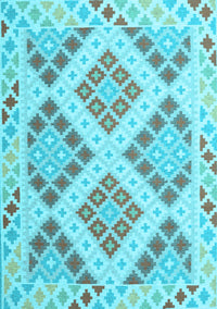 Southwestern Light Blue Country Rug, con1832lblu