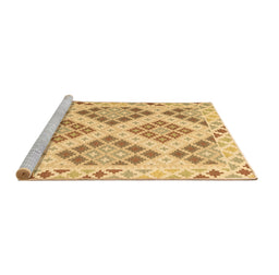 Sideview of Machine Washable Southwestern Brown Country Rug, wshcon1832brn