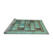 Sideview of Machine Washable Abstract Light Blue Contemporary Rug, wshcon1833lblu