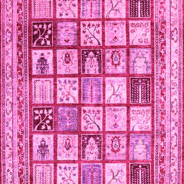 Machine Washable Abstract Pink Contemporary Rug, wshcon1833pnk