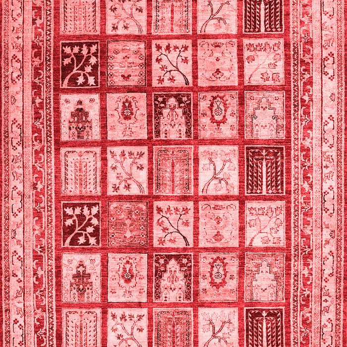 Machine Washable Abstract Red Contemporary Rug, wshcon1833red