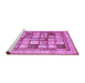 Sideview of Machine Washable Abstract Purple Contemporary Area Rugs, wshcon1833pur