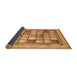 Sideview of Abstract Brown Contemporary Rug, con1833brn