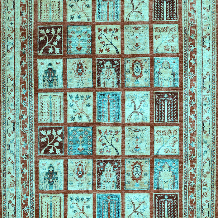 Machine Washable Abstract Light Blue Contemporary Rug, wshcon1833lblu