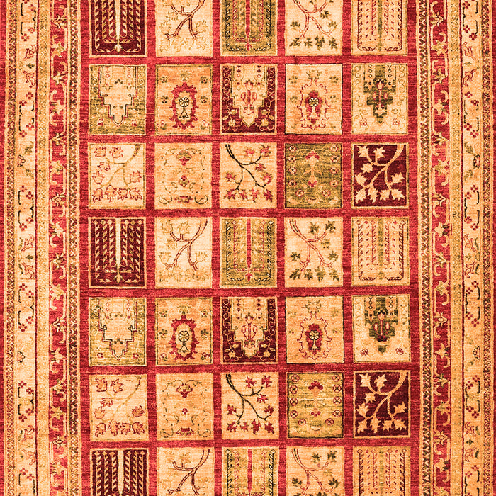 Abstract Orange Contemporary Rug, con1833org