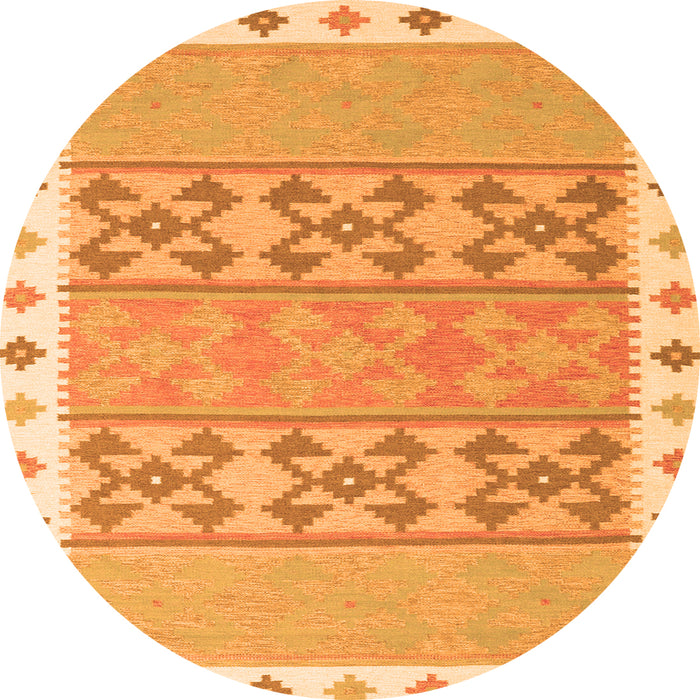 Square Southwestern Orange Country Rug, con1834org