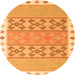 Square Southwestern Orange Country Rug, con1834org