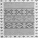 Serging Thickness of Southwestern Gray Country Rug, con1834gry