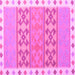 Square Southwestern Pink Country Rug, con1834pnk