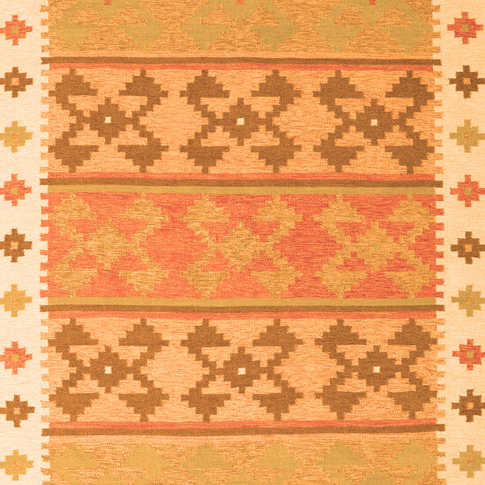 Serging Thickness of Machine Washable Southwestern Orange Country Area Rugs, wshcon1834org