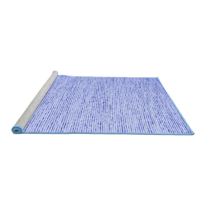 Sideview of Machine Washable Abstract Blue Contemporary Rug, wshcon1835blu