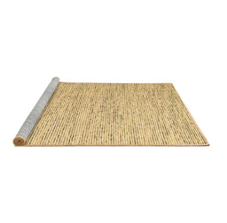 Sideview of Machine Washable Abstract Brown Contemporary Rug, wshcon1835brn
