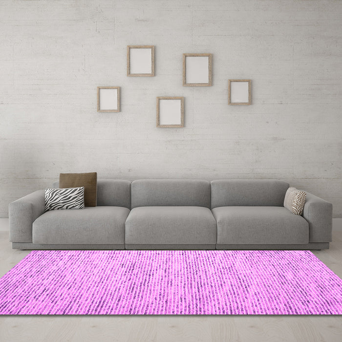 Machine Washable Abstract Pink Contemporary Rug in a Living Room, wshcon1835pnk