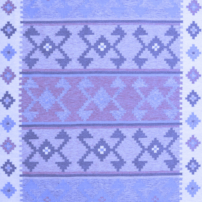 Machine Washable Southwestern Blue Country Rug, wshcon1836blu