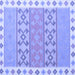 Square Southwestern Blue Country Rug, con1836blu