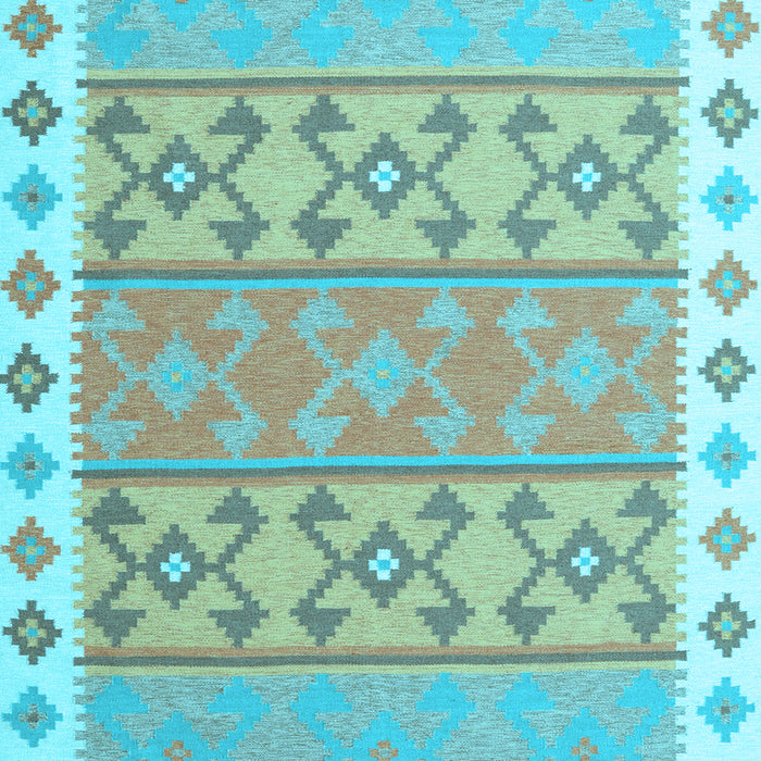 Southwestern Light Blue Country Rug, con1836lblu