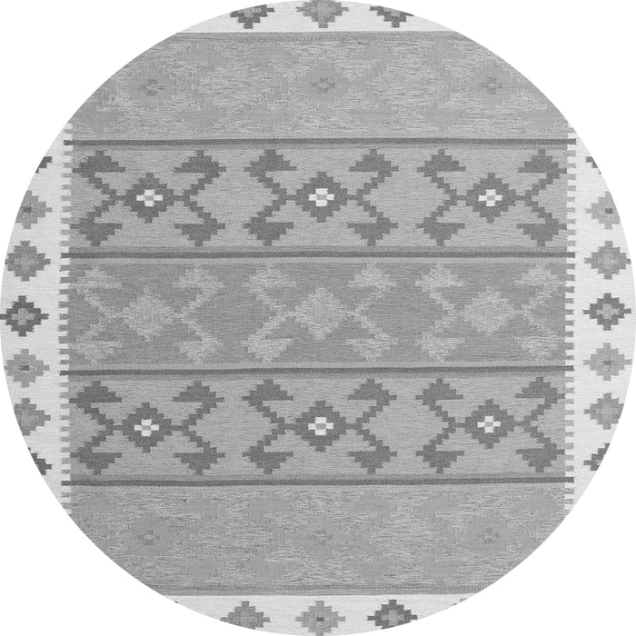 Square Southwestern Gray Country Rug, con1836gry