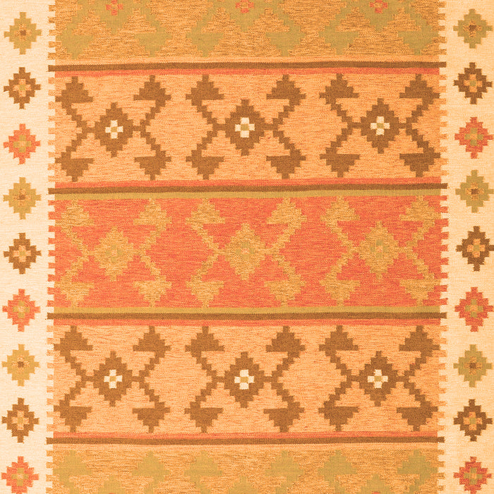 Serging Thickness of Machine Washable Southwestern Orange Country Area Rugs, wshcon1836org