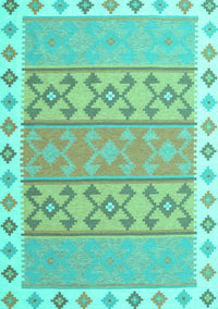 Southwestern Turquoise Country Rug, con1836turq