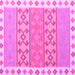 Square Southwestern Pink Country Rug, con1836pnk