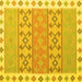 Square Southwestern Yellow Country Rug, con1836yw