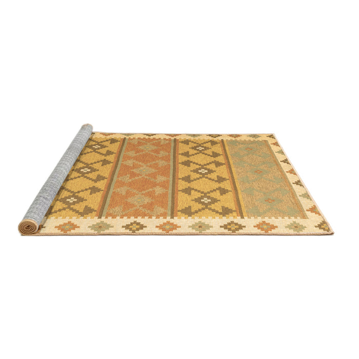Sideview of Machine Washable Southwestern Brown Country Rug, wshcon1836brn