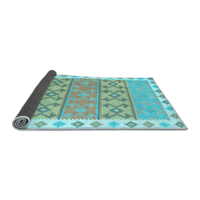 Sideview of Southwestern Light Blue Country Rug, con1836lblu